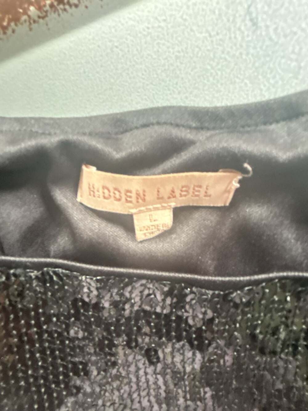Hidden Label Black Sequin Fringe Mini Skirt - Picture 6 of 6